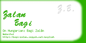 zalan bagi business card