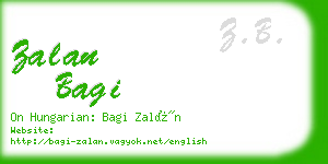 zalan bagi business card